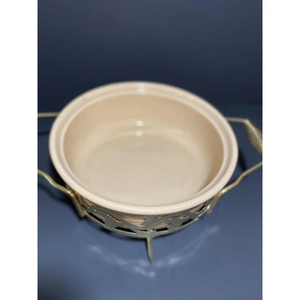 Bauer Pottery‎ Contempo Desert Beige 2 Qt Casserole W/rack! MINT